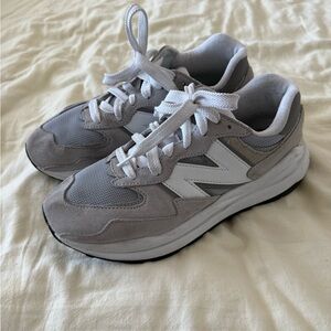 New Balance Gray and White Sneakers